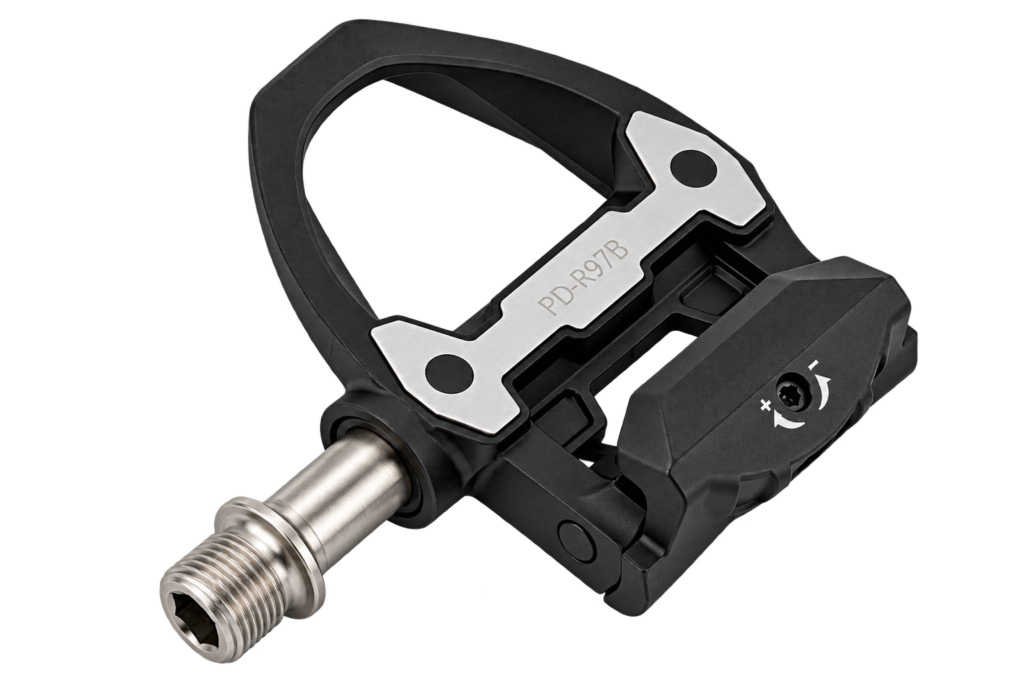 Detalhe do pedal que acompanha o conjunto PRX Pedal Completo, com fundo transparente